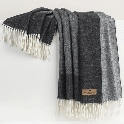 Border Herringbone Throw