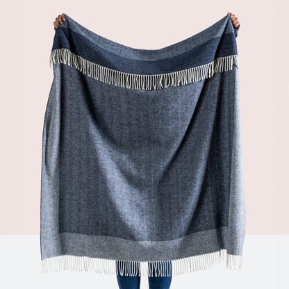 Border Herringbone Throw
