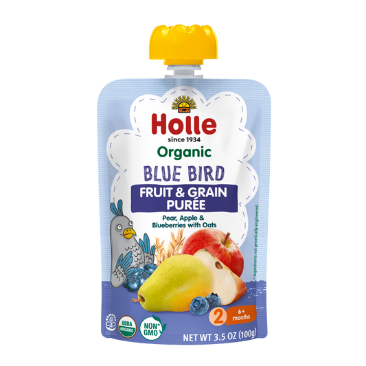 Holle Organic Blue Bird - Fruit & Grain Purée Pouches